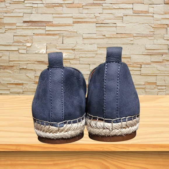 Women's Slip-On Shoes Flats Soft Suede Comfy Boho Blue/Grey Espadrilles Sz 7.5 - Picture 6 of 14